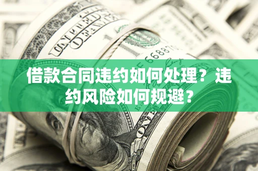 济南借款合同违约如何处理？违约风险如何规避？
